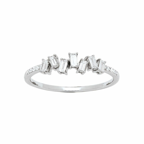 Ehering mit Baguette-Diamant