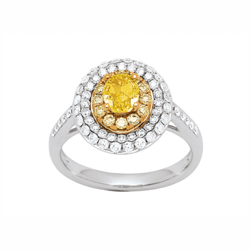 gelbe Diamant ring