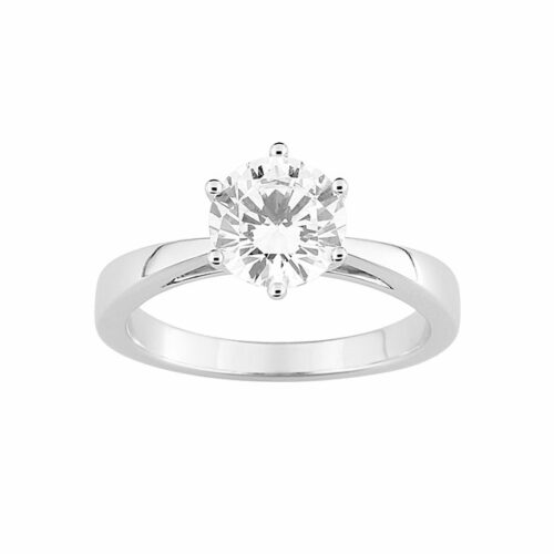Weißgold diamant solitaire ring