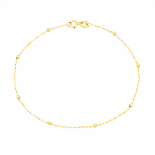 Feines Kettenarmband mit Kugel gold