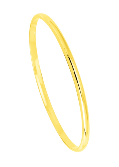 2.5mm Gewölbter Massiv Gold Armband