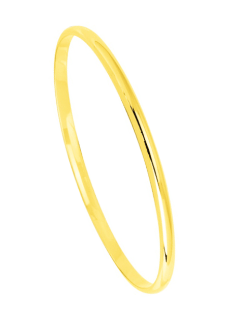 3mm Gewölbter Massiv Gold Armband