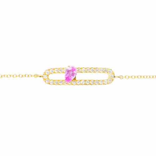 rosa Saphir armband