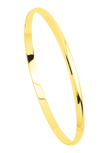 Halbflacher Massiv Gold Armband