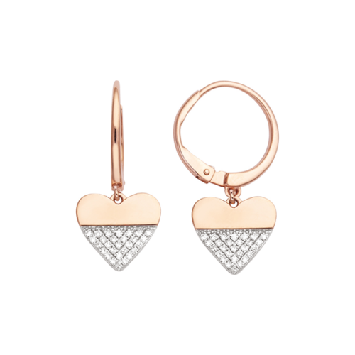 Diamant-Herzohrringe