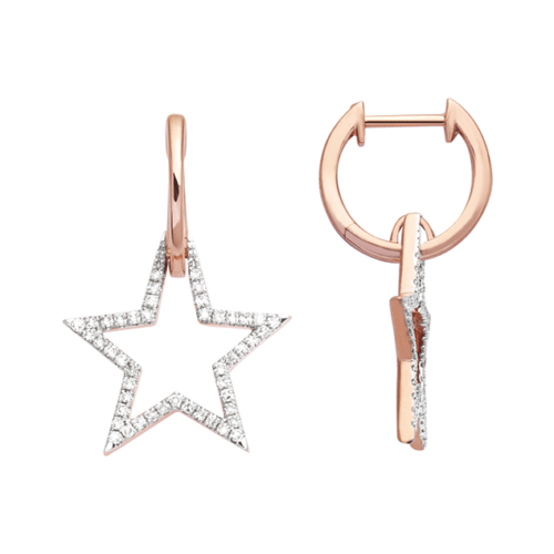 Diamant-Stern-Ohrringe