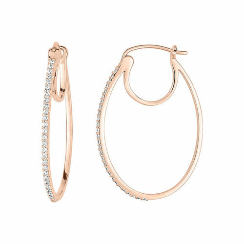 Roségold creolen diamanten