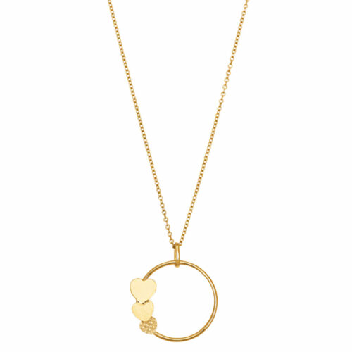 Drei Herzen Halskette