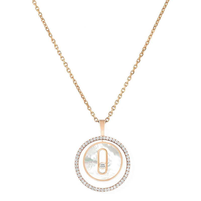 Messika Lucky Move PM Kette - Weißes Perlmutt Roségold Diamant