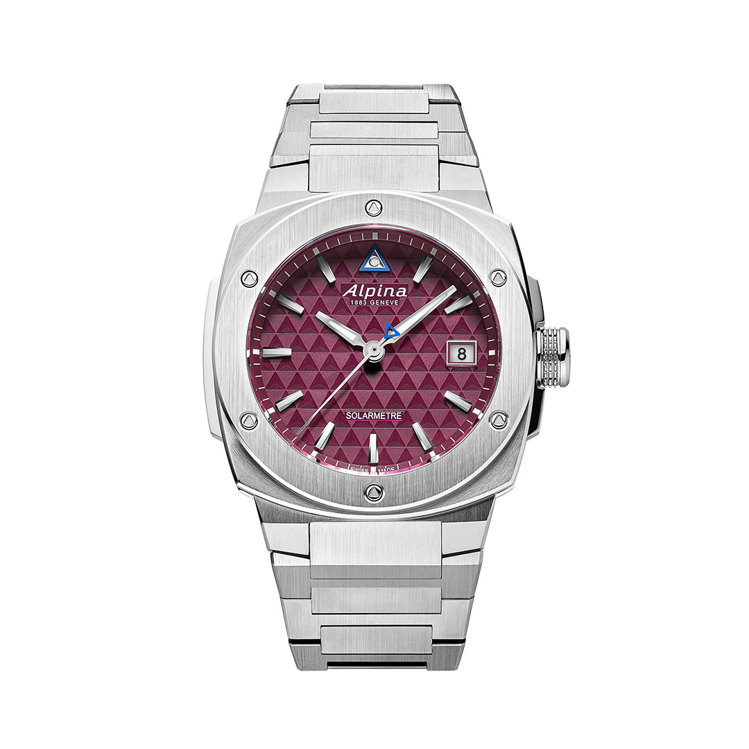Alpiner Extreme Solarmetre Uhr Edelstahl Rot AL-140BRG3AE6B