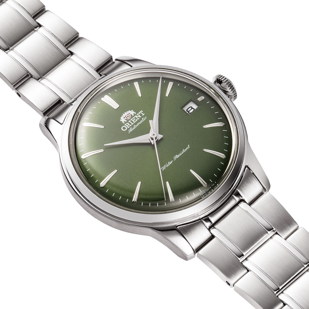 Orient Bambino Uhr Grünes Zifferblatt Edelstahl RA-AC0M09E – Bild 2