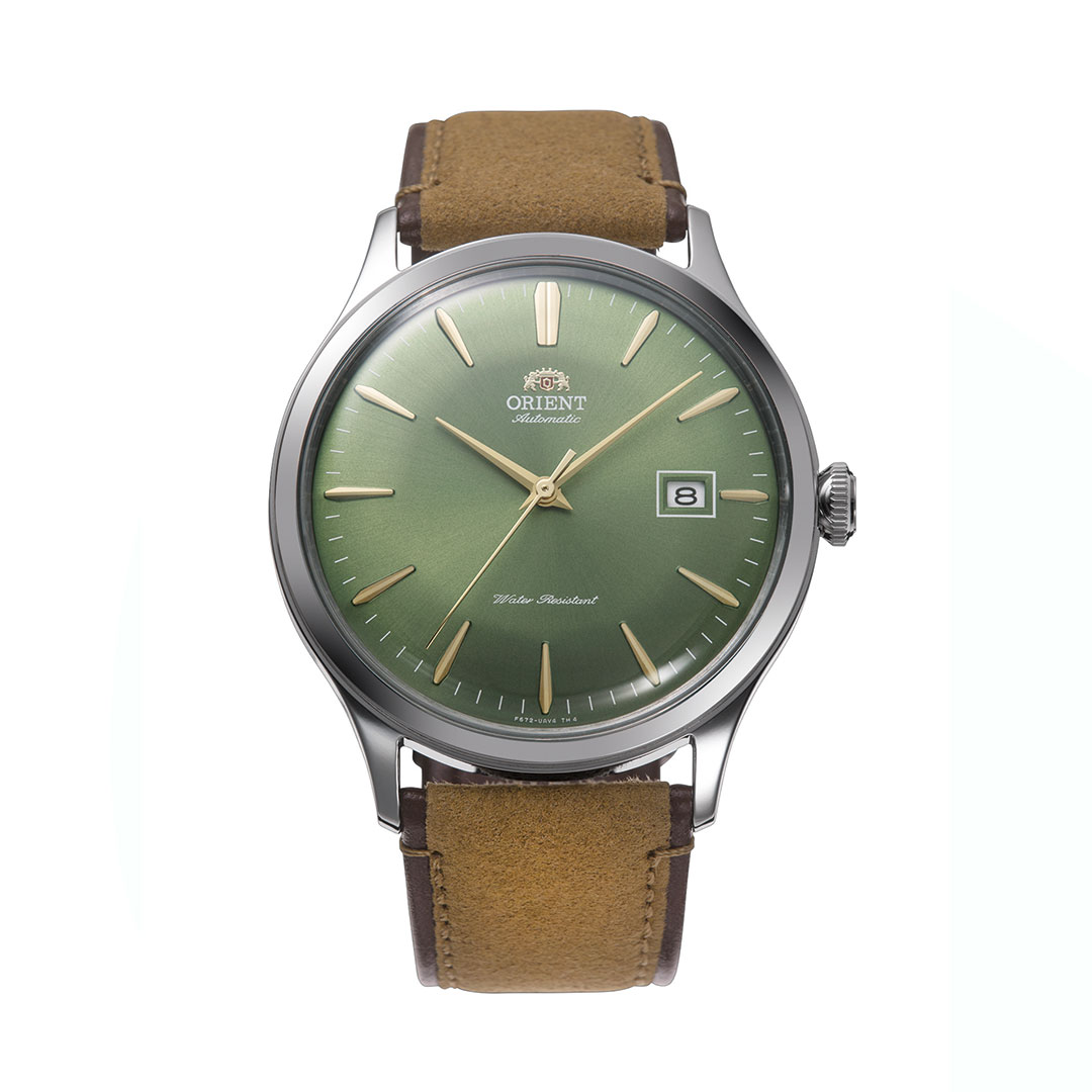 Orient Bambino Uhr Grünes Zifferblatt Leder RA-AC0P01E