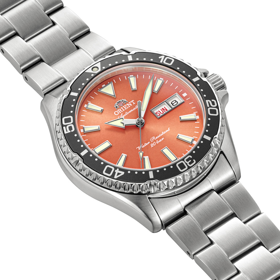 Orient Mako Uhr RA-AA0826Y Oranges Zifferblatt – Bild 2