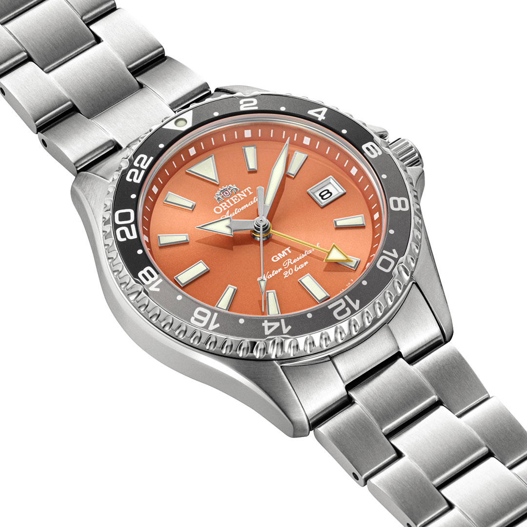 Orient Mako GMT Orange Uhr RA-BC0004Y – Bild 2
